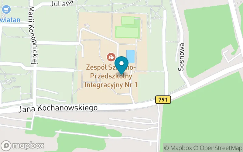 Lokalizacja: Zespół Szkolno-Przedszkolny Integracyjny nr 1 w Olkuszu - Szkoła Podstawowa nr 2 z Oddziałami Integracyjnymi im. J.iwaszkiewicza w Olkuszu