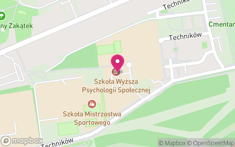 Lokalizacja: Szkoła Wyższa Psychologii Społecznej