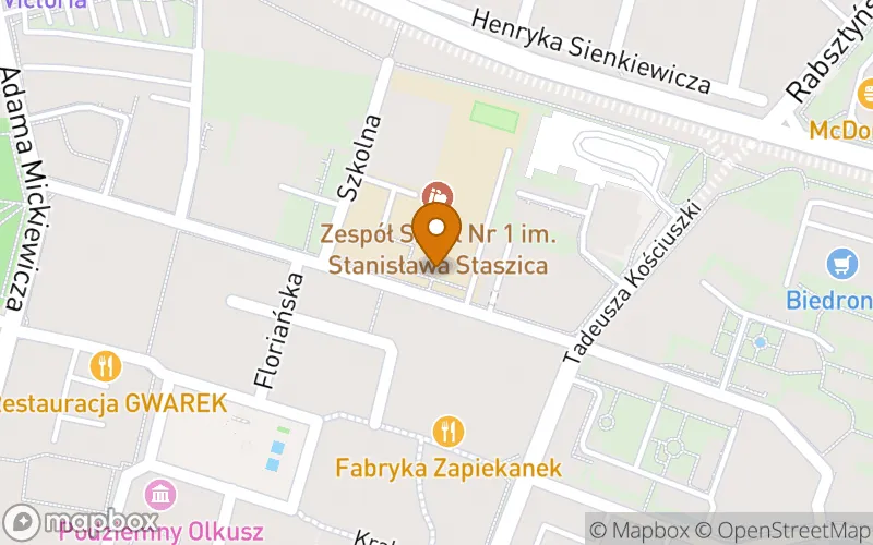 Lokalizacja: Szkoła Policealna nr 1 w Olkuszu