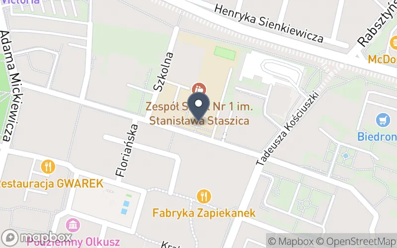 Lokalizacja: Zespół Szkół nr 1 IM Stanisława Staszica w Olkuszu
