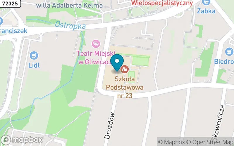 Lokalizacja: Szkoła Podstawowa nr 23 im. Tadeusza Różewicza w Gliwicach