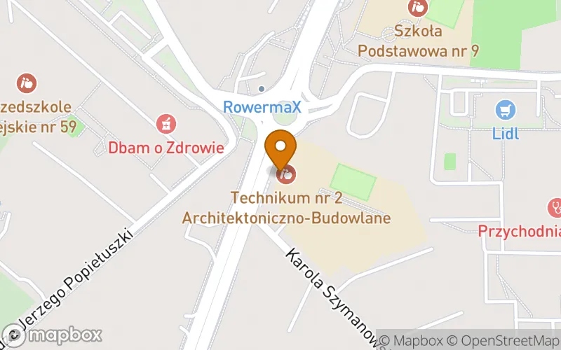 Lokalizacja: Szkoła Policealna nr 2 w Sosnowcu
