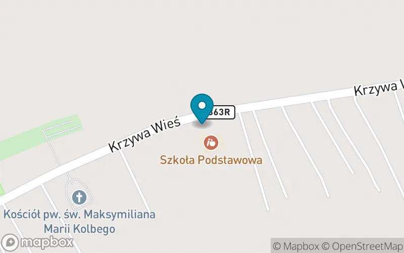 Lokalizacja: Szkoła Podstawowa im. Błogosławionego Księdza Jerzego Popiełuszki w Kamieniu Krzywej Wsi