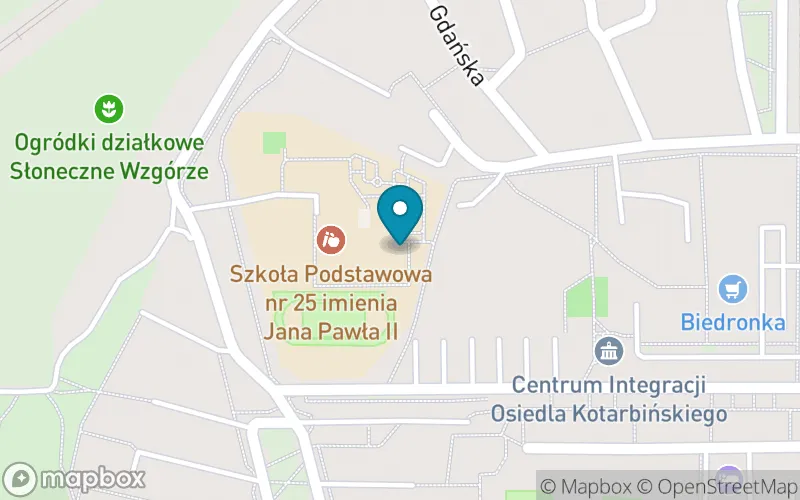 Lokalizacja: Szkoła Podstawowa nr 25 im. Jana Pawła II w Zabrzu