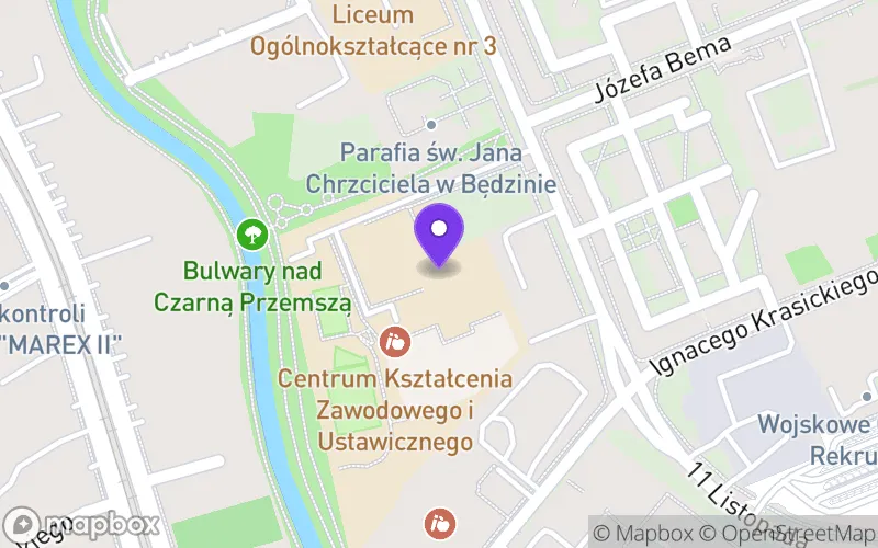 Lokalizacja: Liceum Ogólnokształcące dla Dorosłych w Będzinie
