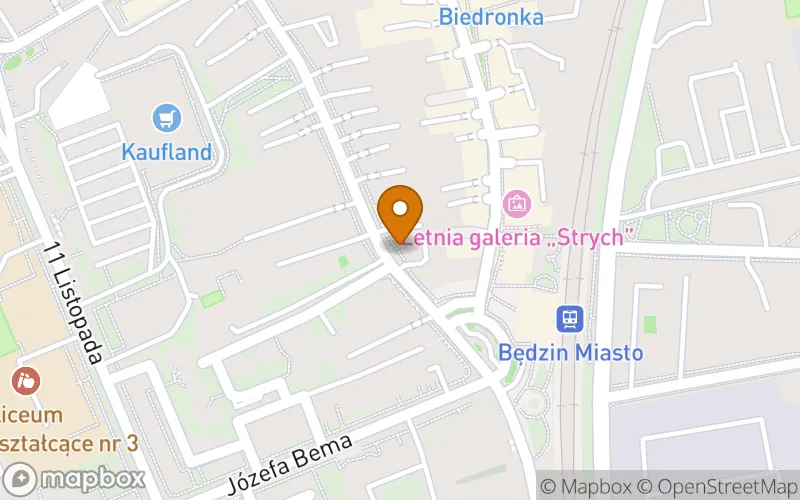 Lokalizacja: Szkoła Policealna Centrum Nauki i Biznesu "Żak" w Będzinie
