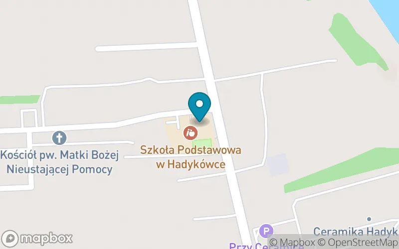 Lokalizacja: Szkoła Podstawowa w Hadykówce