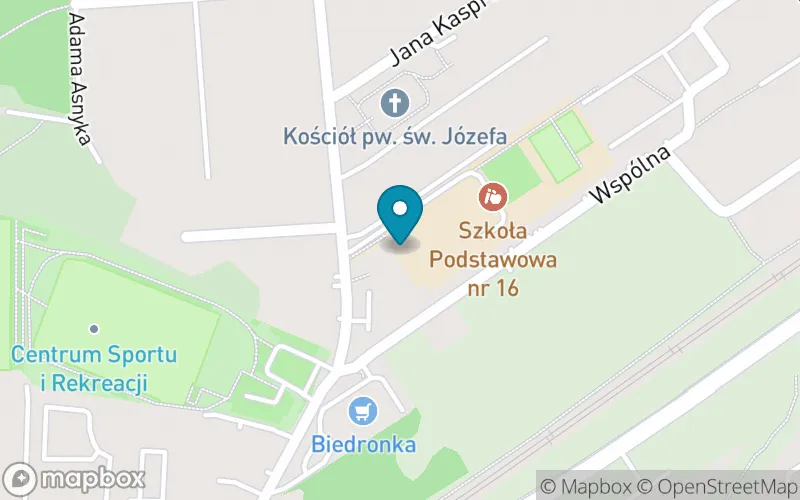 Lokalizacja: Szkoła Podstawowa nr 16 z Oddziałami Przedszkolnymi im. Związku Orła Białego w Dąbrowie Górniczej