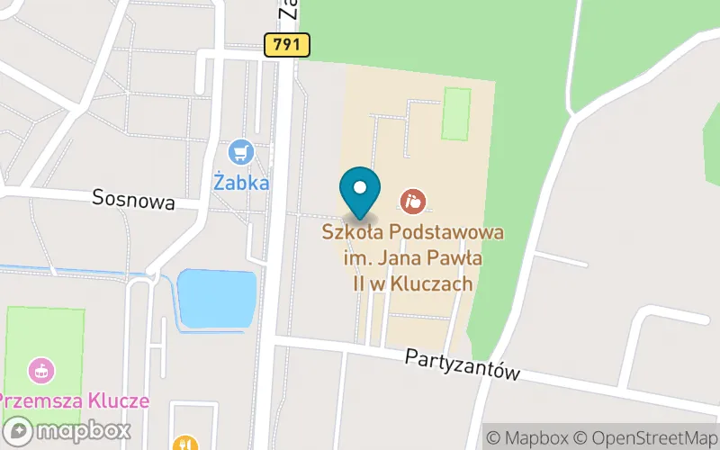 Lokalizacja: Szkoła Podstawowa im. Jana Pawła II w Kluczach