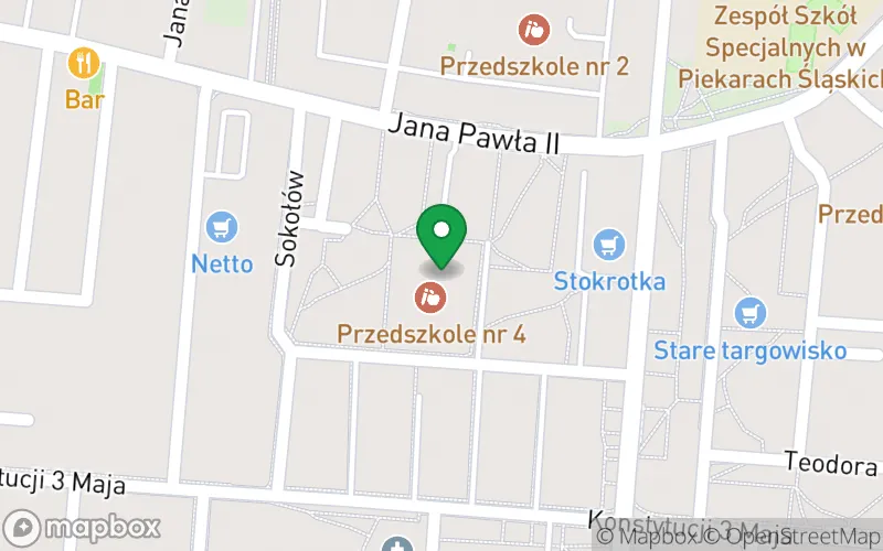 Lokalizacja: Miejskie Przedszkole nr 4 im. Jana Brzechwy w Piekarach Śląskich