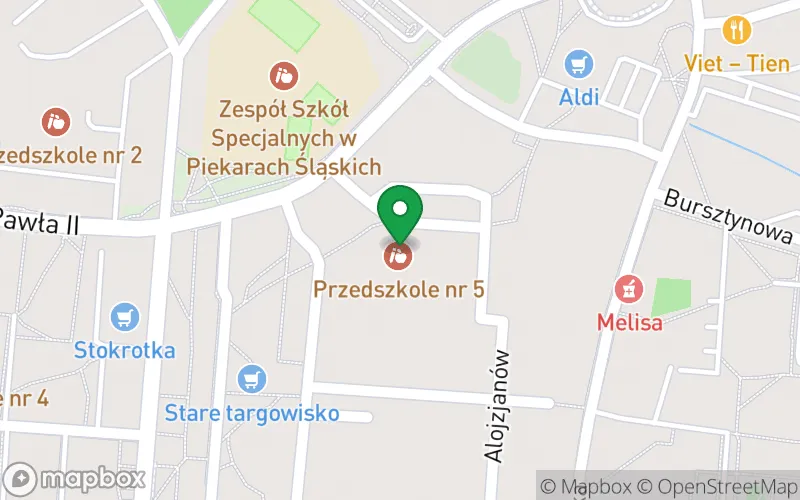 Lokalizacja: Miejskie Przedszkole nr 5 z Oddziałami Integracyjnymi w Piekarach Śląskich