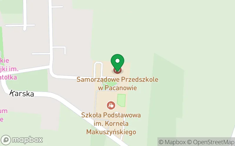 Lokalizacja: Samorządowe Przedszkole w Pacanowie