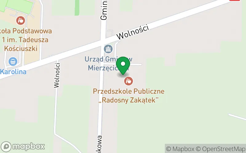 Lokalizacja: Przedszkole Publiczne "Radosny Zakątek" w Mierzęcicach