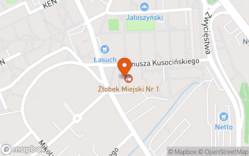 Lokalizacja: Żłobek Miejski nr 1 "Jedyneczka" w Nysie