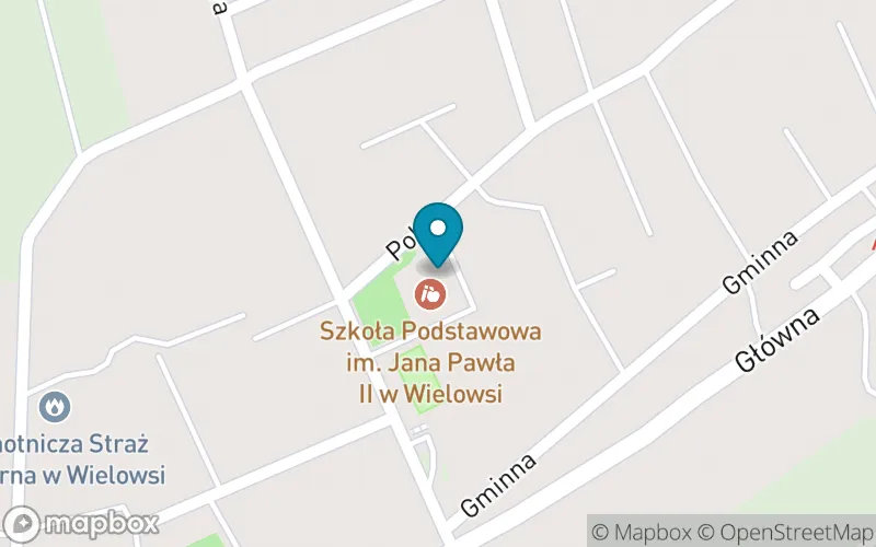 Lokalizacja: Szkoła Podstawowa im. Jana Pawła II w Wielowsi