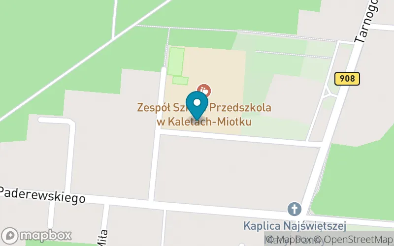 Lokalizacja: Zespół Placówek Oświatowych w Kaletach Miotku - Publiczna Szkoła Podstawowa nr 2 im. Juliusza Ligonia