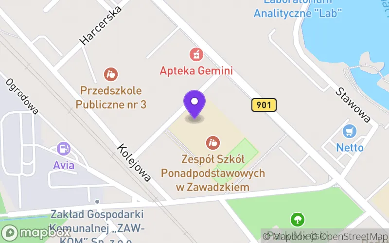 Lokalizacja: Branżowa Szkoła I Stopnia w Zawadzkiem