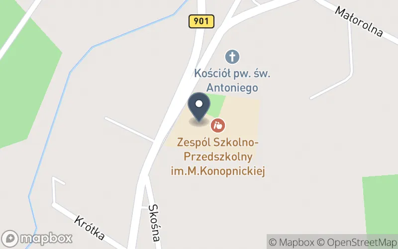 Lokalizacja: Zespół Szkolno-Przedszkolny im. Marii Konopnickiej w Pludrach