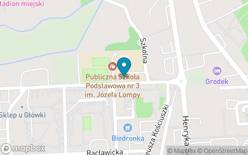 Lokalizacja: Publiczna Szkoła Podstawowa nr 3 im. Józefa Lompy w Grodkowie