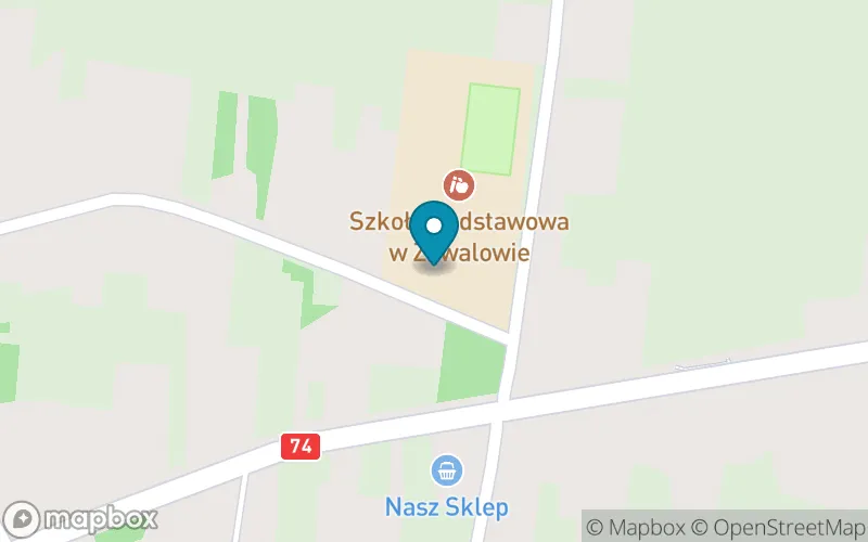 Lokalizacja: Szkoła Podstawowa w Zawalowie