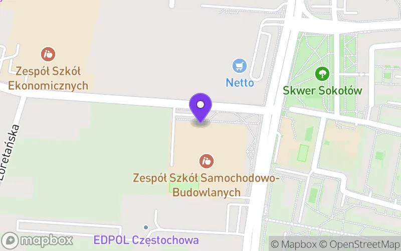 Lokalizacja: Branżowa Szkoła II Stopnia nr 3 w Częstochowie