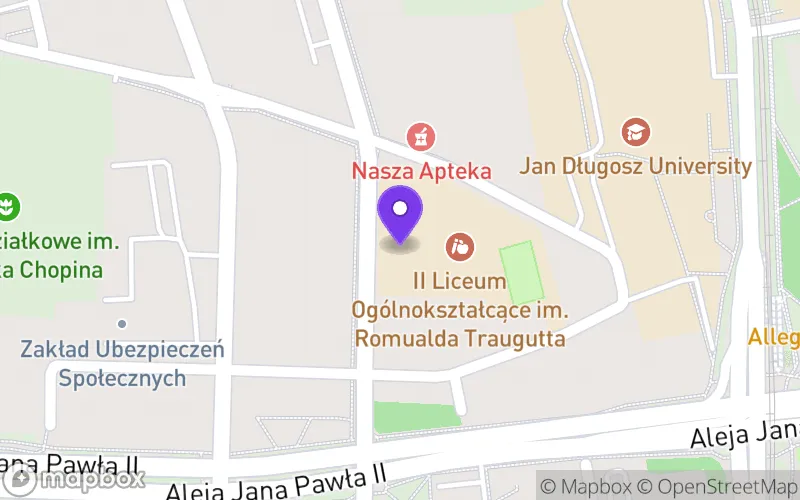 Lokalizacja: II Liceum Ogólnokształcące im. Romualda Traugutta