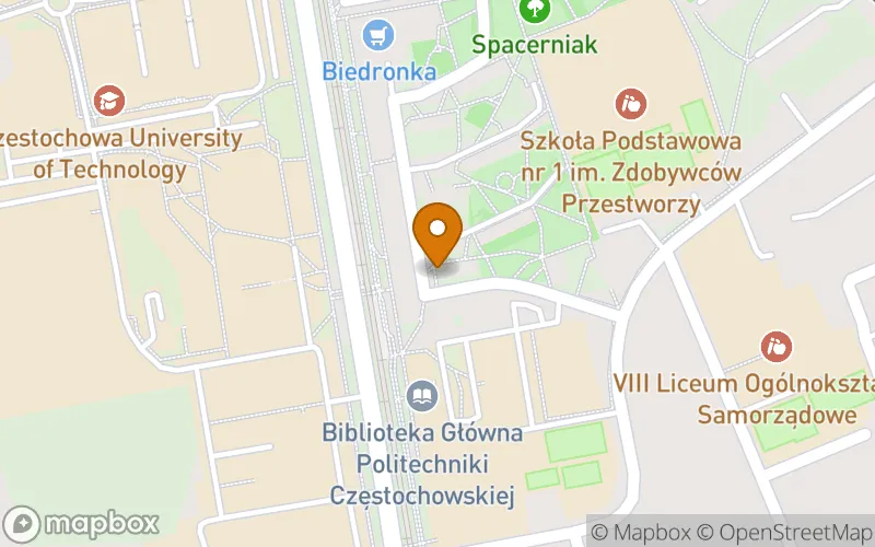 Lokalizacja: Szkoła Policealna Opieki Medycznej "Żak" w Częstochowie