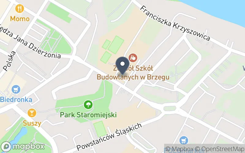 Lokalizacja: Zespół Szkół Budowlanych im. Księcia Jerzego II Piasta w Brzegu