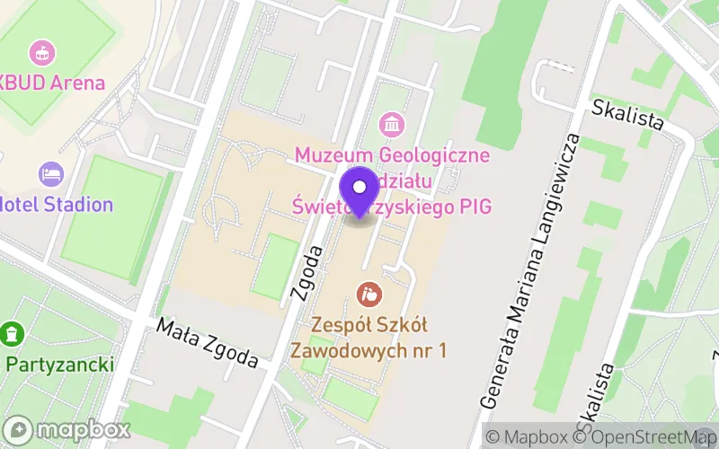 Lokalizacja: Branżowa Szkoła I Stopnia nr 2 w Kielcach