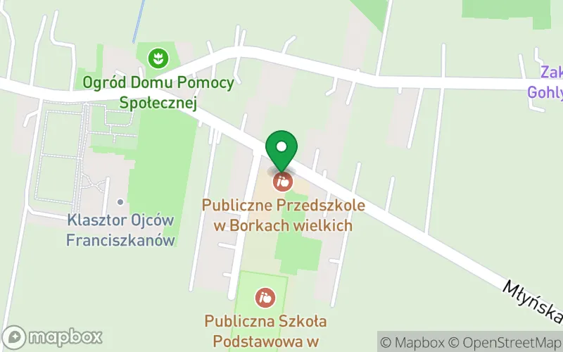 Lokalizacja: Publiczne Przedszkole w Borkach Wielkich