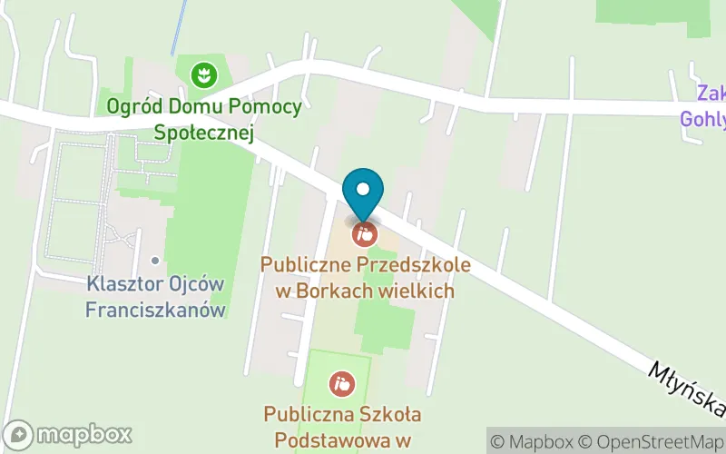 Lokalizacja: Publiczna Szkoła Podstawowa w Borkach Wielkich