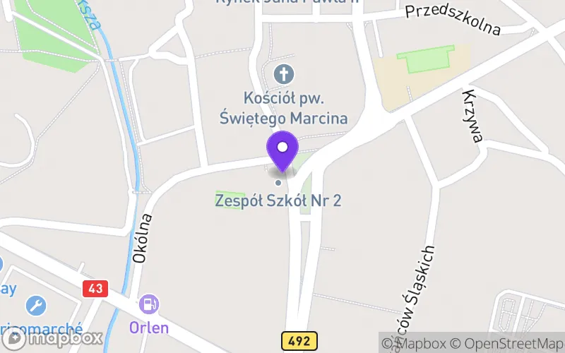 Lokalizacja: Liceum Ogólnokształcące dla Dorosłych w Kłobucku