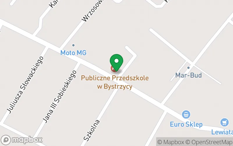 Lokalizacja: Publiczne Przedszkole w Bystrzycy