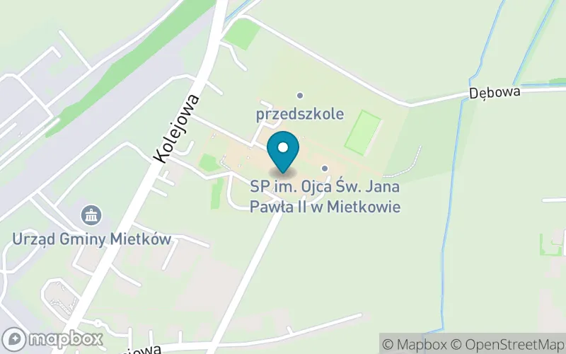 Lokalizacja: Szkoła Podstawowa im. Ojca Świętego Jana Pawała II w Mietkowie