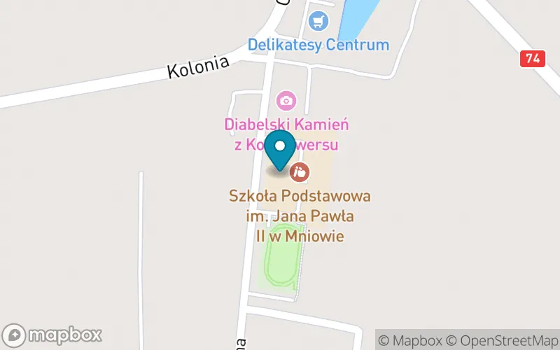 Lokalizacja: Szkoła Podstawowa im. Jana Pawła II w Mniowie