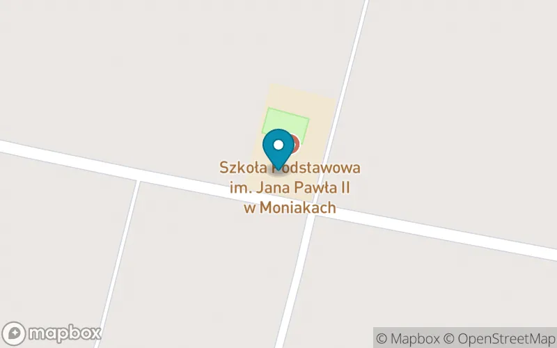 Lokalizacja: Szkoła Podstawowa im. Jana Pawła II w Moniakach