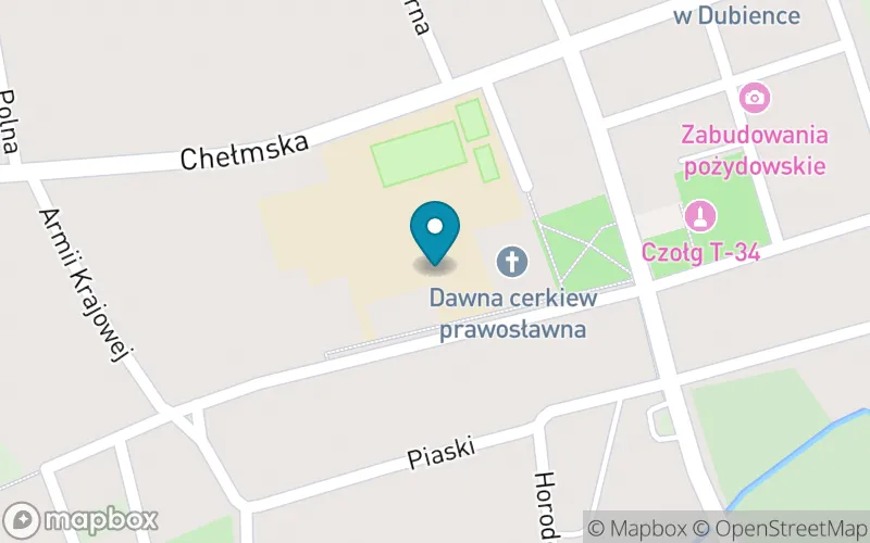 Lokalizacja: Szkoła Podstawowa im. Bohaterów Artylerii i Armii Wojska Polskiego w Dubience