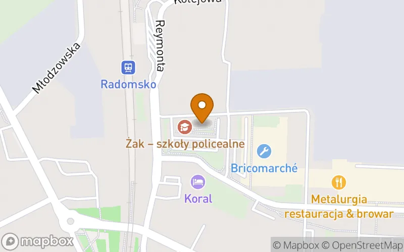 Lokalizacja: Szkoła Policealna Medyczna "Żak" w Radomsku