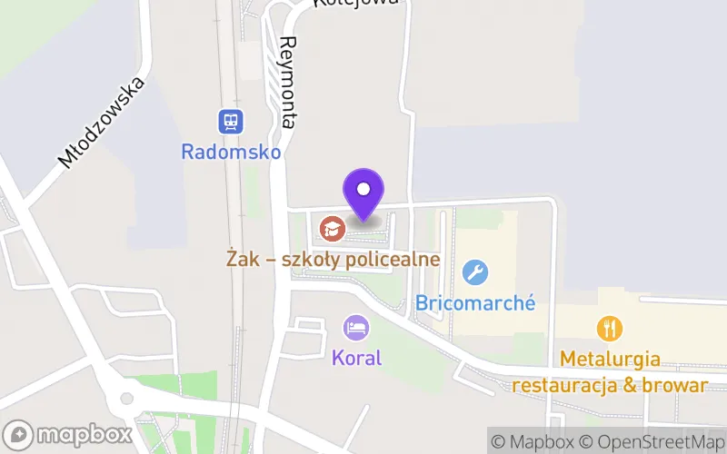 Lokalizacja: Liceum Ogólnokształcące dla Dorosłych "Żak" w Radomsku