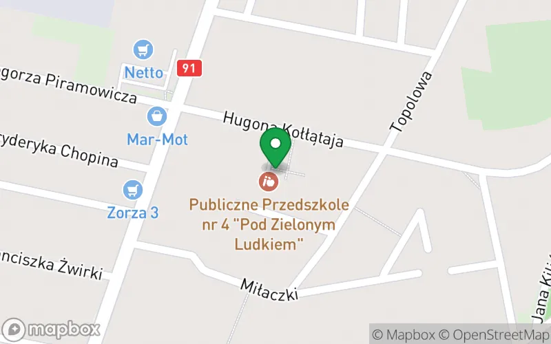 Lokalizacja: Publiczne Przedszkole nr 4 pod Zielonym Ludkiem w Radomsku
