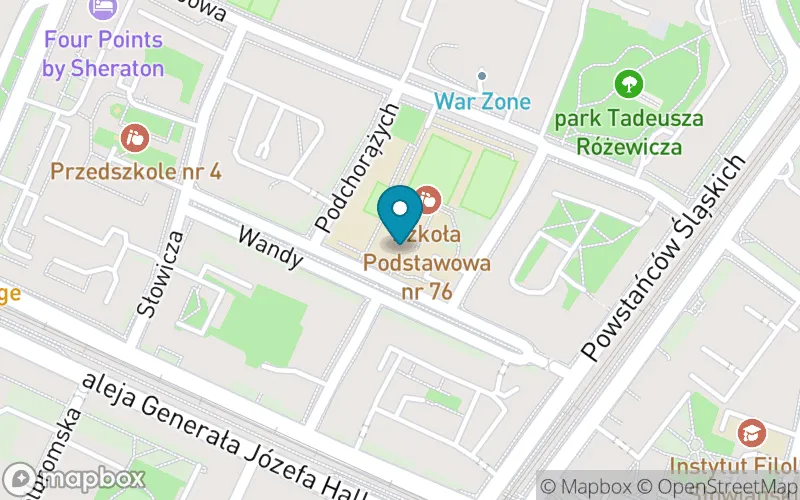 Lokalizacja: Szkoła Podstawowa nr 76 z Oddziałami Sportowymi im. Żołnierzy i Armii Wojska Polskiego