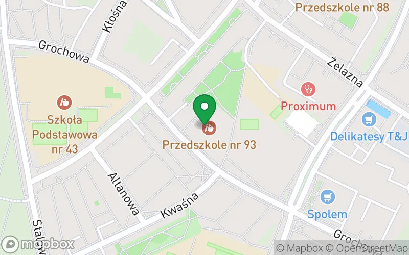 Lokalizacja: Przedszkole Integracyjne nr 93 im. Jana Brzechwy
