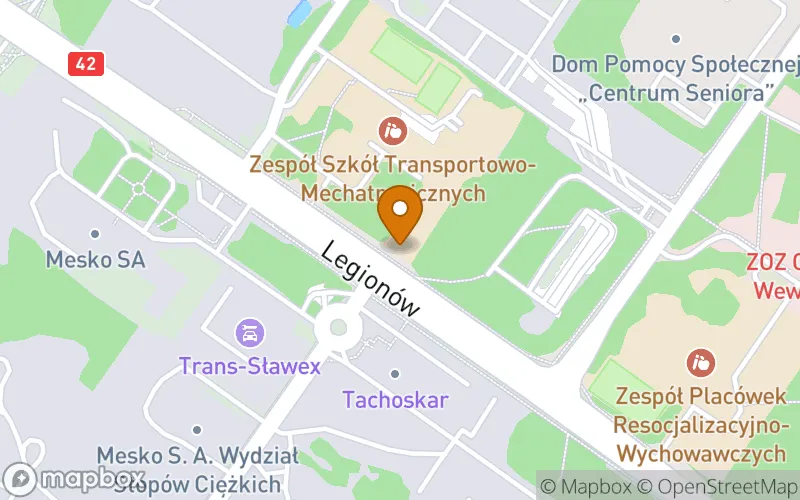 Lokalizacja: Szkoła Policealna nr 4 im. Inż. Eugeniusza Kwiatkowskiego w Zespole Szkół Transportowo-Mechatronicznych w Skarżysku-Kamiennej