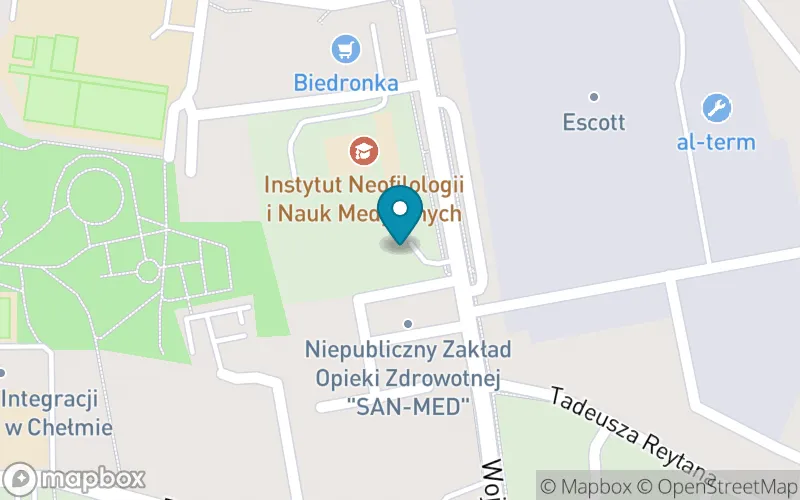 Lokalizacja: Niepubliczna Szkoła Podstawowa dla Dzieci i Młodzieży Niepełnosprawnej "Arka Nasz Dom" z Oddziałami Przedszkolnymi