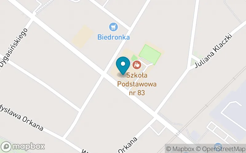 Lokalizacja: Szkoła Podstawowa nr 83 im. Jana Kasprowicza