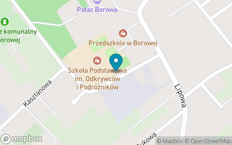 Lokalizacja: Szkoła Podstawowa im. Odkrywców i Podróżników w Borowej