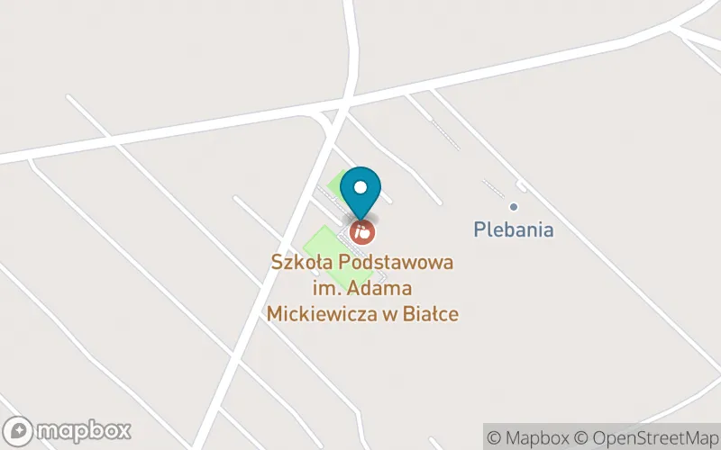 Lokalizacja: Szkoła Podstawowa im. Adama Mickiewicza w Białce