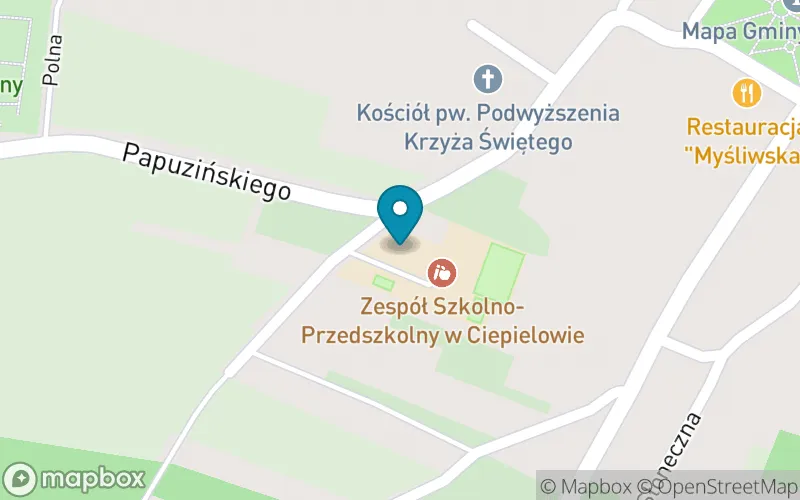 Lokalizacja: Publiczna Szkoła Podstawowa im. Dr. M. Papuzińskiego w Ciepielowie