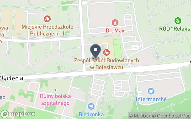 Lokalizacja: Zespół Szkół Budowlanych w Bolesławcu
