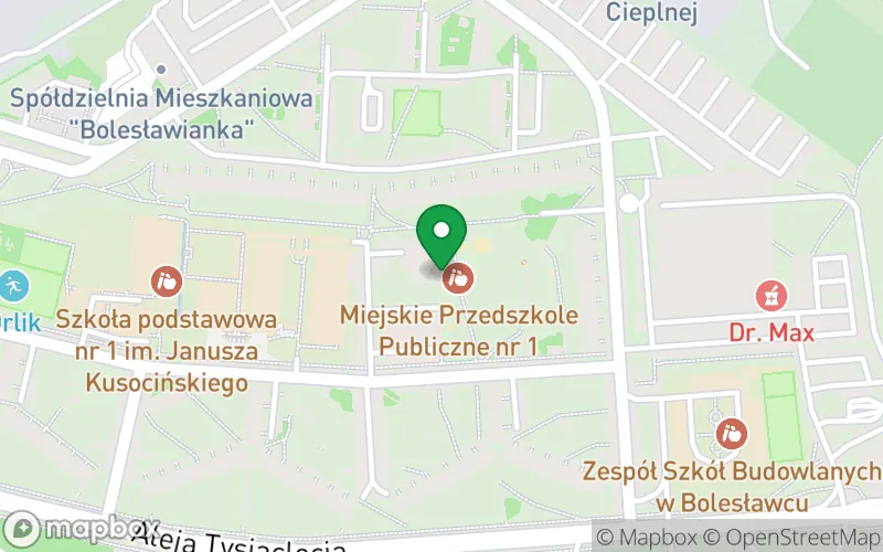 Lokalizacja: Miejskie Przedszkole Publiczne nr 1 w Bolesławcu